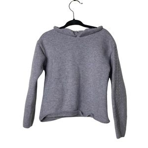 Jacadi grey lightweight wool blend sweater Peter Pan collar size 6y